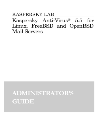 Kaspersky Anti Virus 5 5 For Linux Freebsd And Manualzz