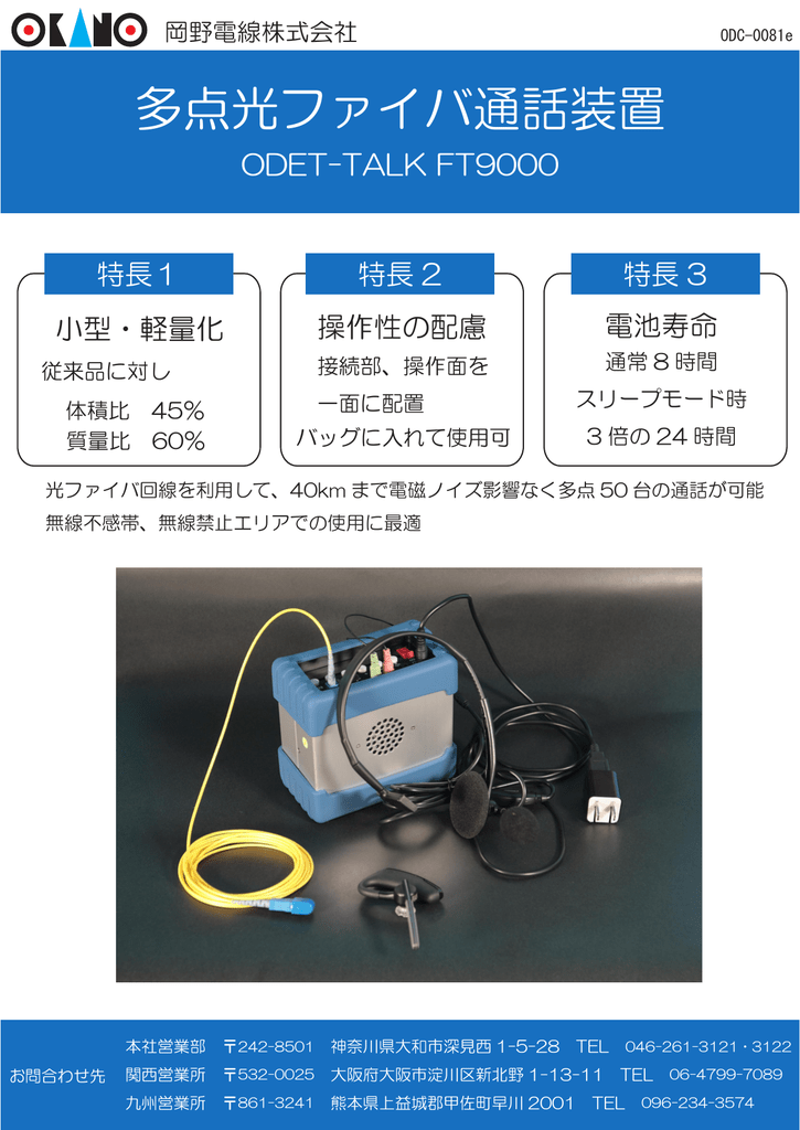 多点光ファイバ通話装置 | Manualzz