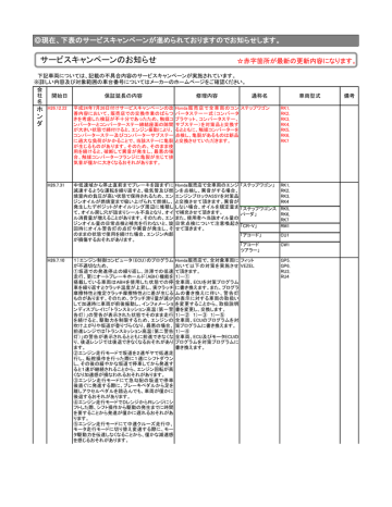 サービスキャンペーンのお知らせ Manualzz