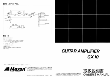 MAXON GUITAR AMPLIFIER | Manualzz