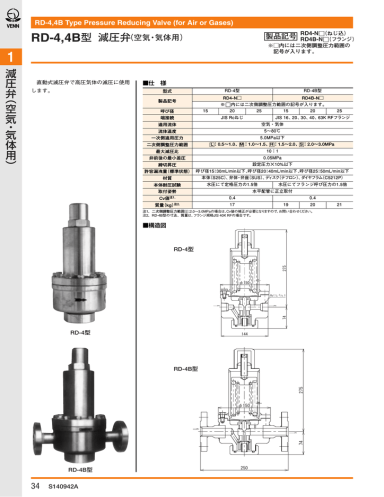 減 圧 弁 空 気 気 体 用 Rd Manualzz