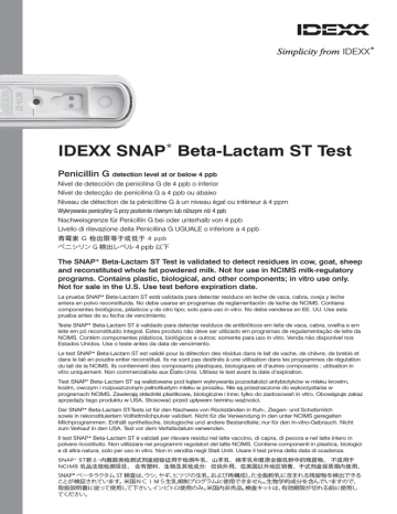 Snap Beta Lactam St Procedure Manualzz