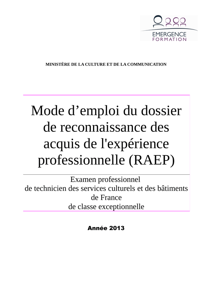 Secrétaire Administratif Exemple De Raep Rédigé exemple de dossier raep sacn