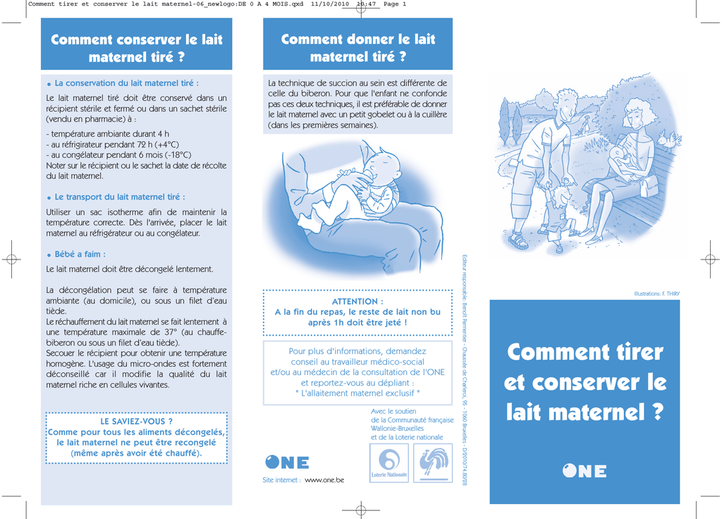 Comment Tirer Et Conserver Le Lait Maternel 06 Newlogo De 0 Manualzz