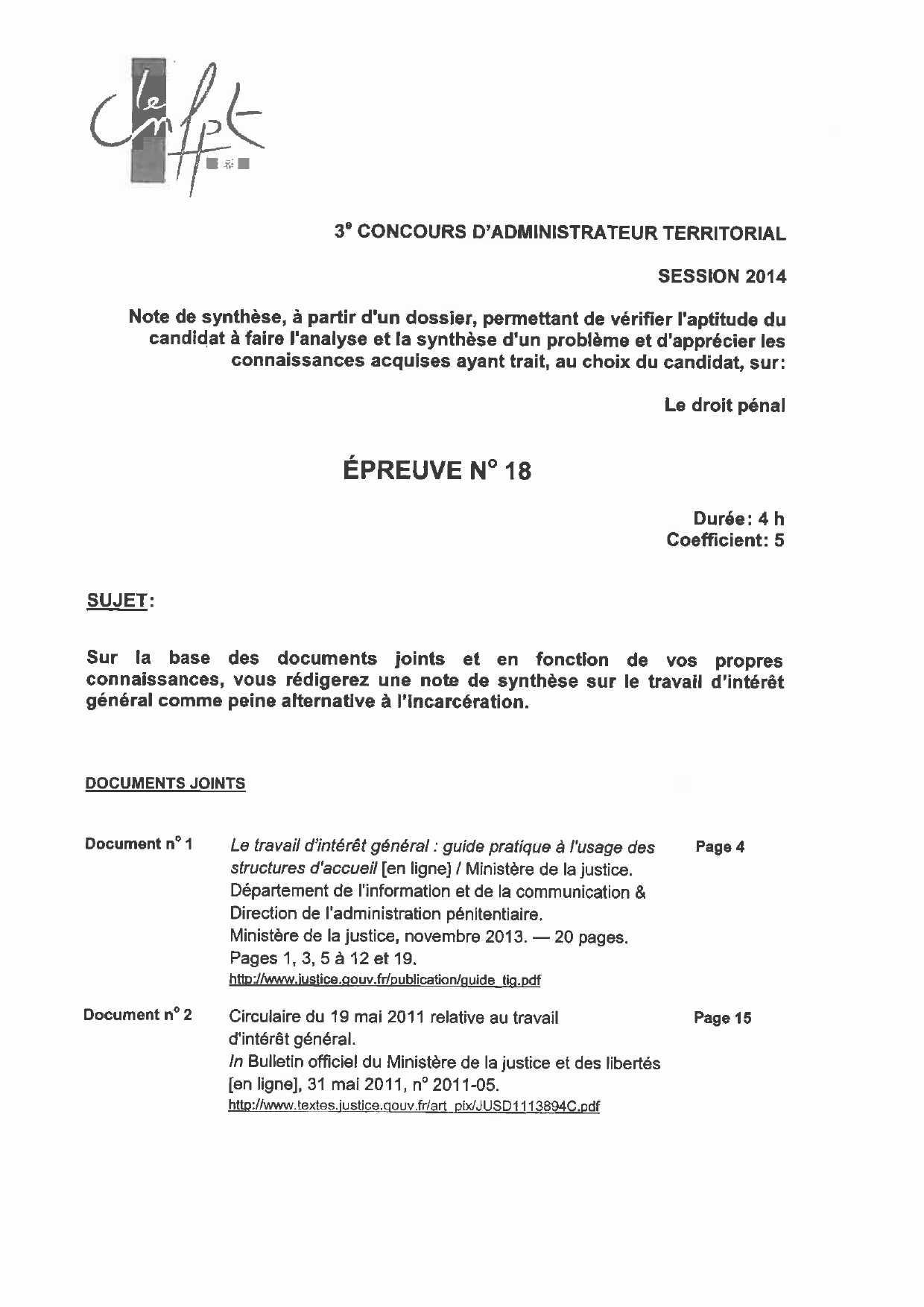 Epreuve 18 Note De Synthese Droit Penal Manualzz