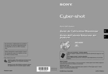 Modifica del display dello schermo. Sony DSC-H2, Cyber-Shot DSC H5, DSC-H5 | Manualzz