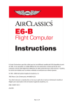 Mode d'emploi Calculateur de vol E6-B Flight Computer