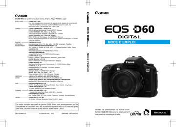 Canon Eos D60 Owner S Manual Manualzz