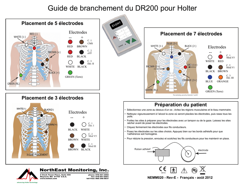 Guide de branchement du DR200 pour Holter Manualzz