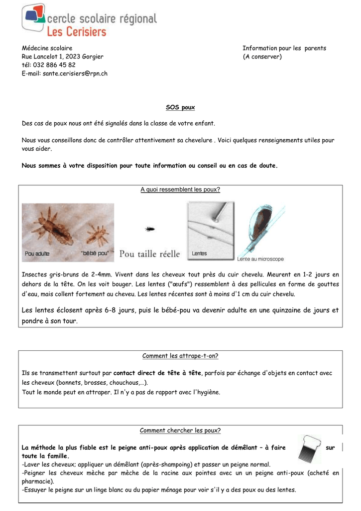 Dossier Sos Poux Manualzz Dossier Sos Poux Manualzz