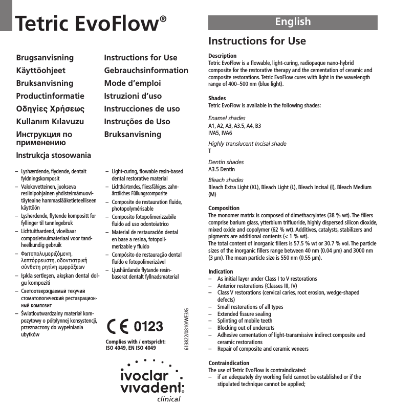 Tetric Evoflow Gi We3 Manualzz