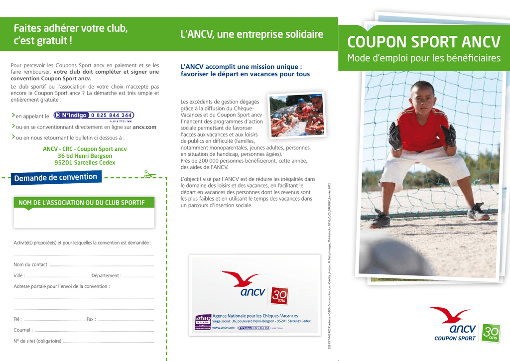 PDF Les Coupons Sport ancv Agospap PDF Télécharger Download