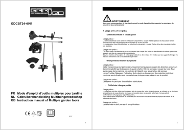 Gdcbt34 4in1 Fr Mode D Emploi D Outils Multiples Pour Jardins Nl Manualzz
