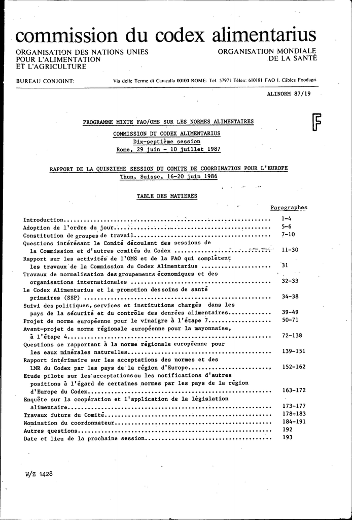 TÉLÉCHARGER CODEX ALIMENTARIUS
