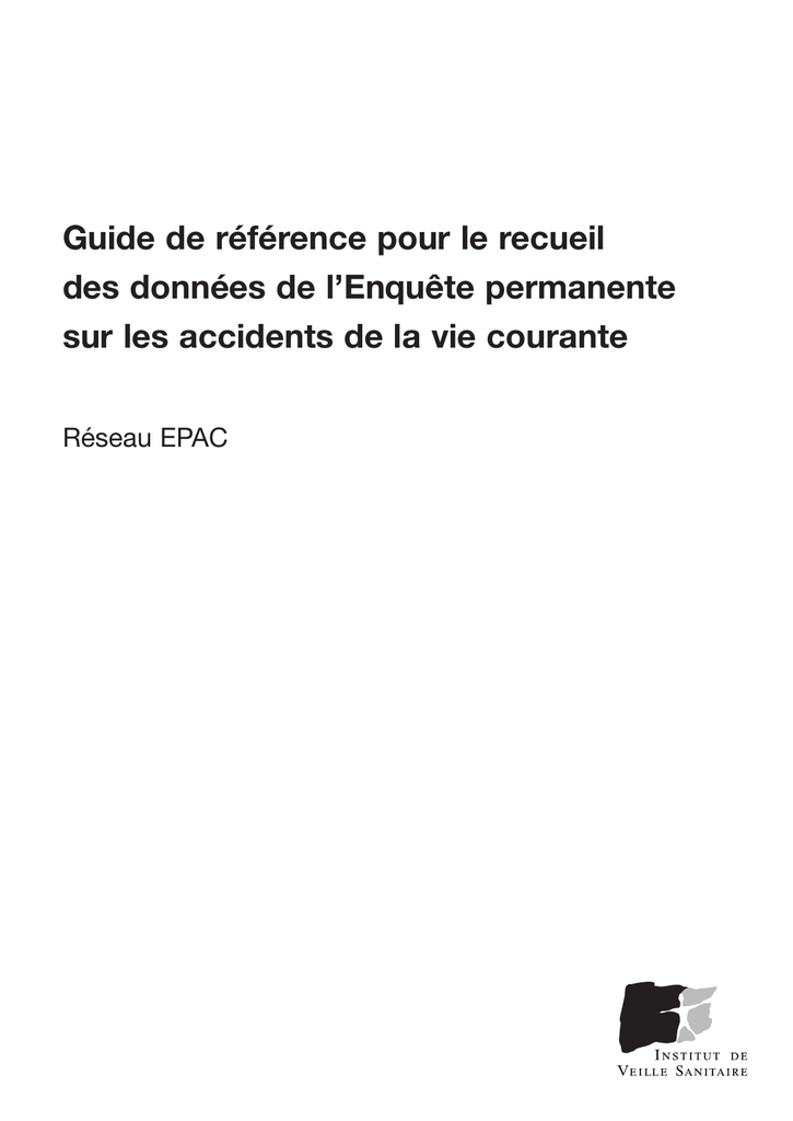 Guide De Reference Pour Le Recueil Des Donnees De L Enquete Manualzz