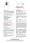 Pigments - Mode d'emploi