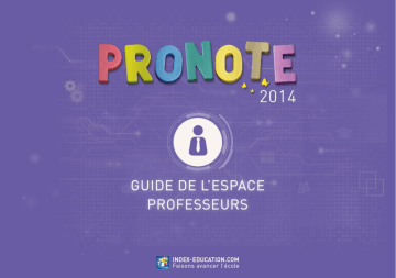 Guide de l`espace professeurs PRONOTE 2014  Manualzz