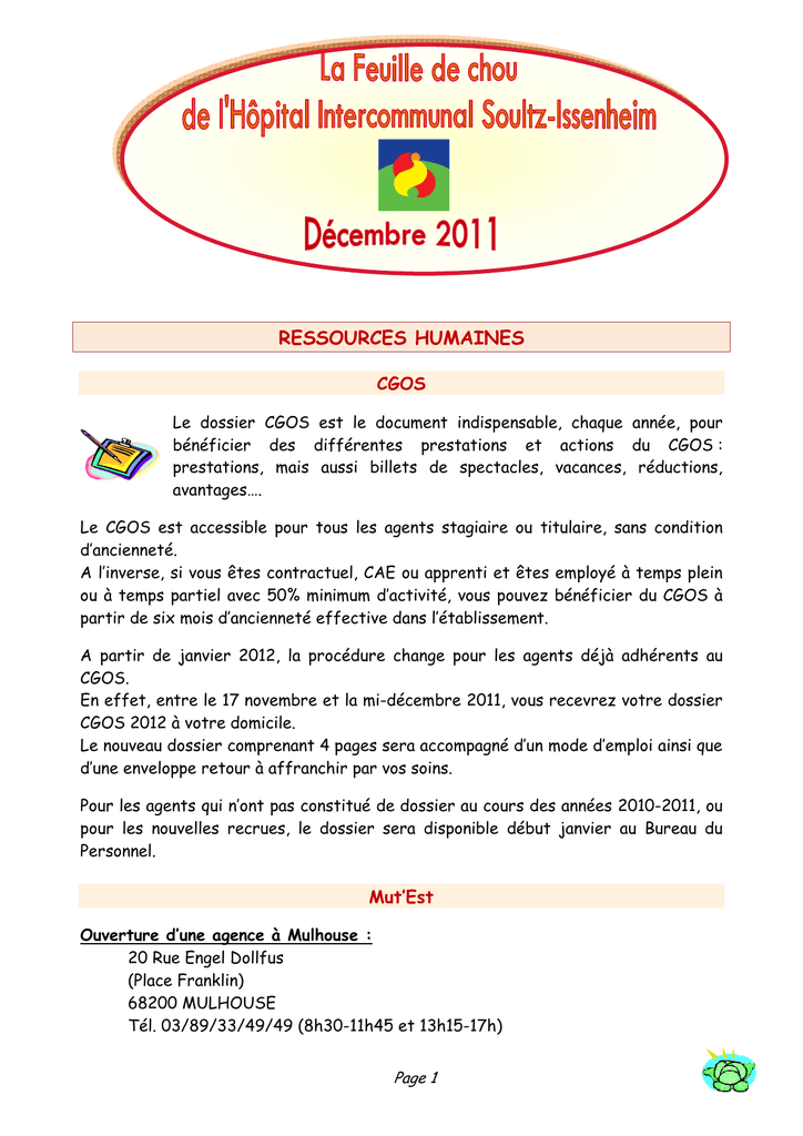 TÉLÉCHARGER DOSSIER CGOS 2011 A 2011 A DOSSIER CGOS TÉLÉCHARGER