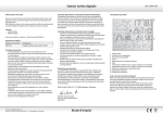 Mode d'emploi station m&eacute;t&eacute;o NC-7344