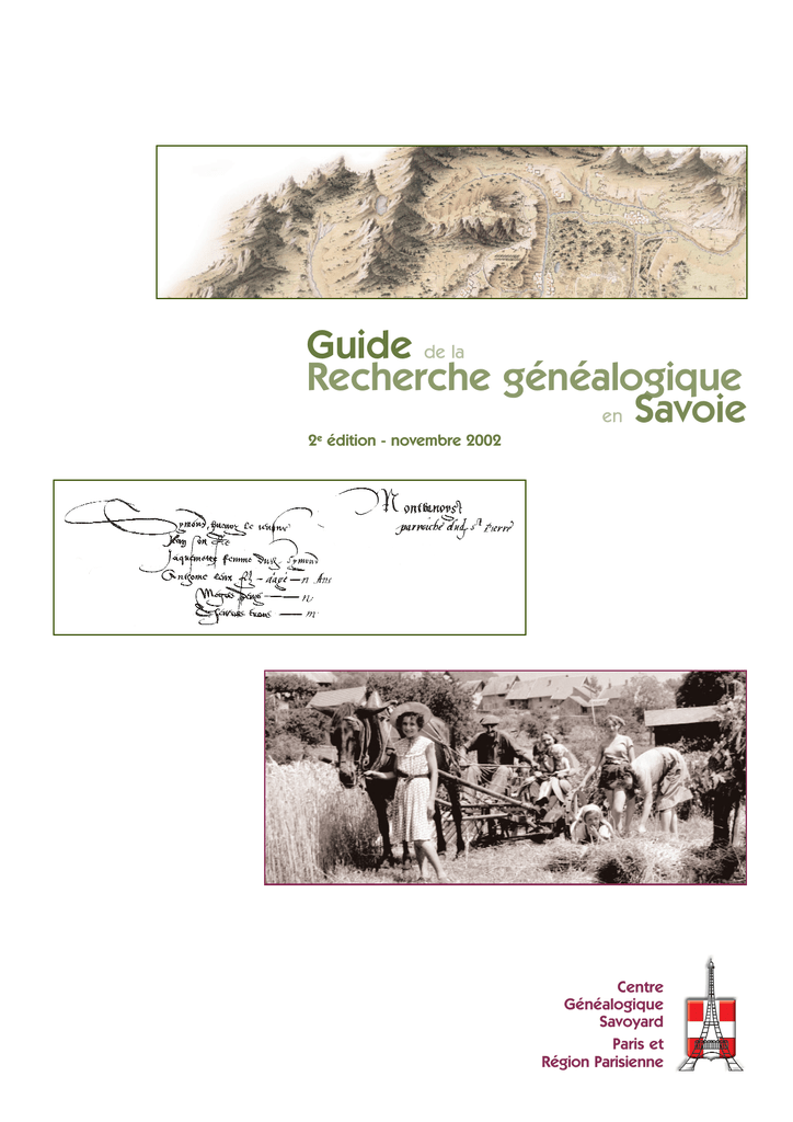 Guide De Recherche Généalogique En Savoie Manualzzcom - 