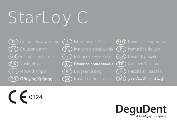 Starloy C Degudent Gmbh Manualzz