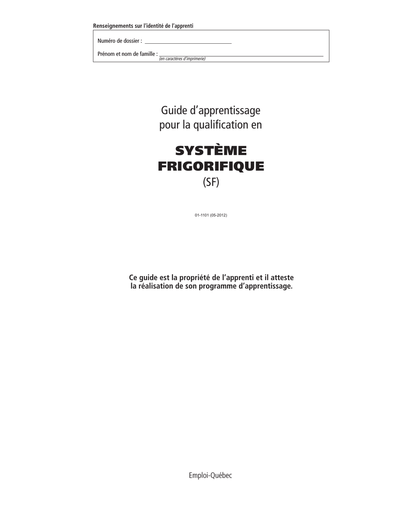 Emploi Quebec Formulaire D Inscription Programme De Qualification