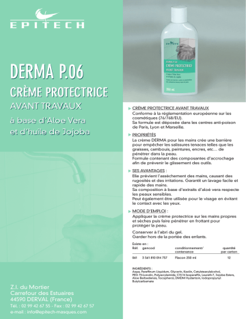 Creme protectrice Derma P06 | Manualzz