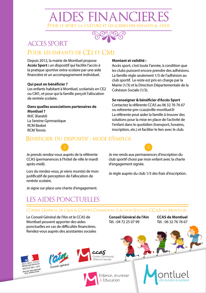 Montluel Pel Aides Financieres 2013 2014 Manualzz