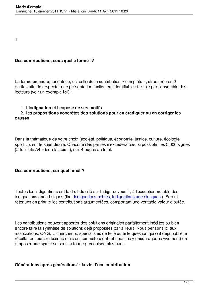 Mode D Emploi Indignez Vous Manualzz