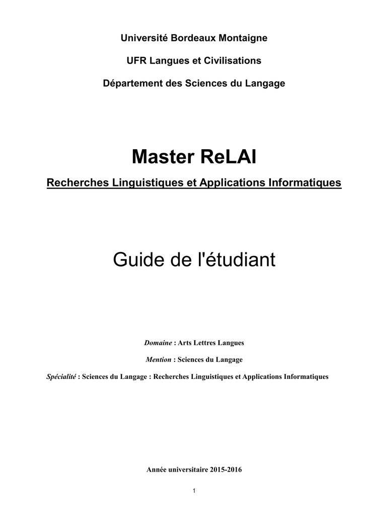 Guide Master Relai 2015 2016 Accueil Manualzz