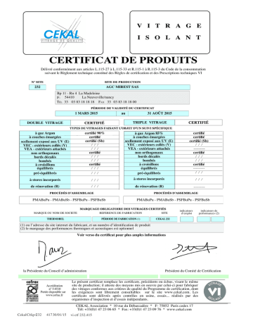 Certification Cekal Manualzz