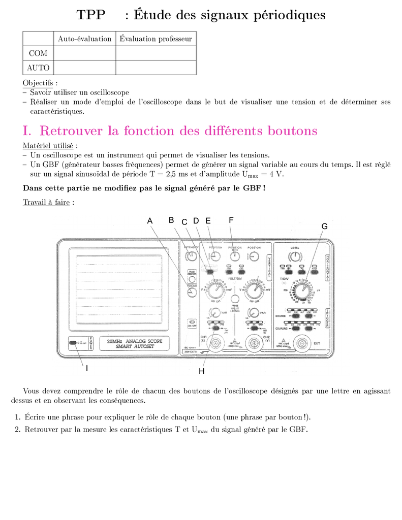 Mode d`emploi de l`oscilloscope Manualzz