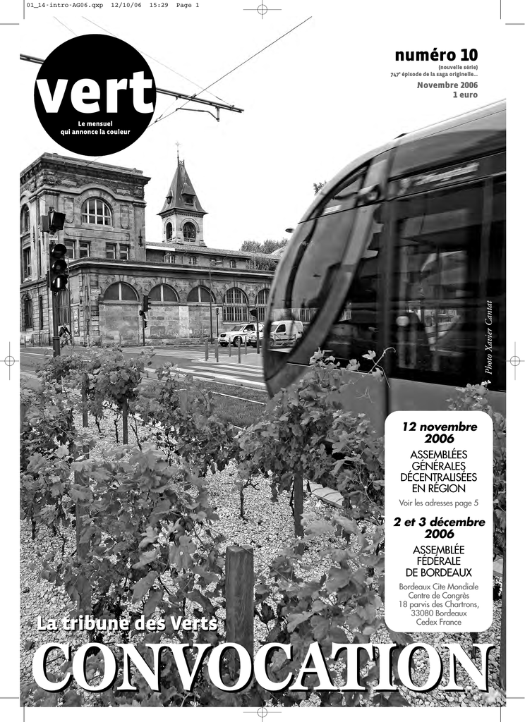 Tribune Des Verts No 10 Novembre 06 Manualzz