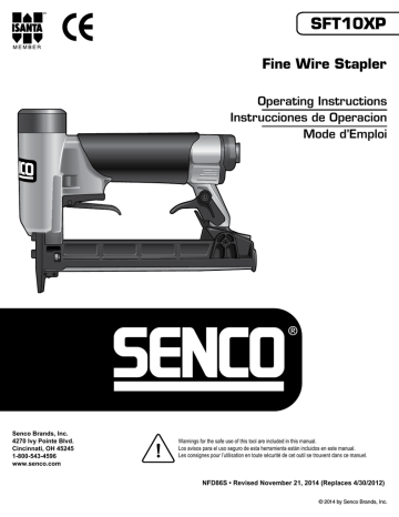 Senco SFT10XP G-Wire Auto DL Stapler Owner Manual | Manualzz