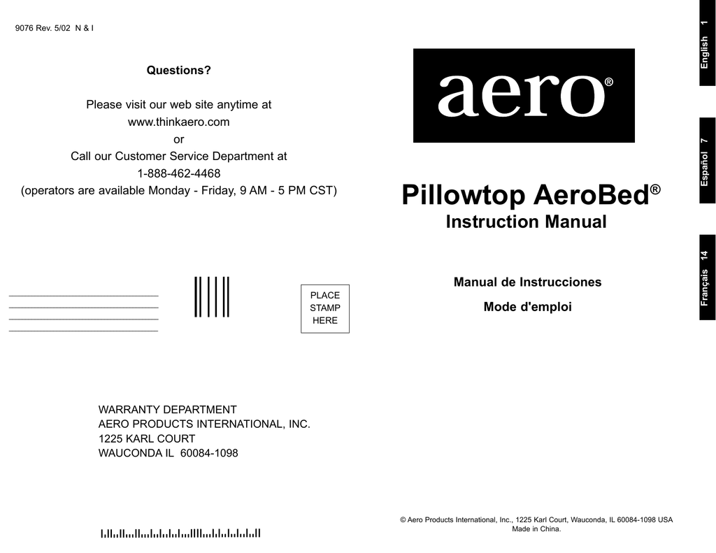 aero pillowtop aerobed