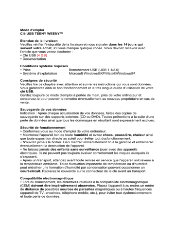 Seite 4 Bedienungsanleitung TWUSB Französisch | Manualzz