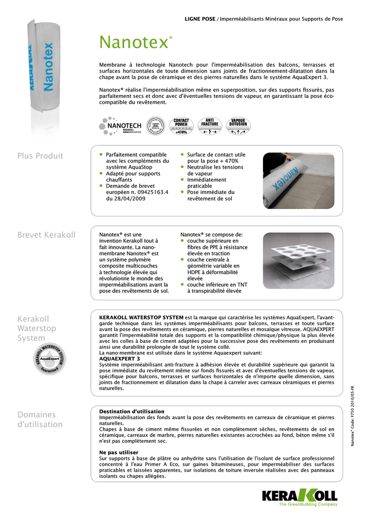 Membrane imperm/éable Gaine Nanoflex Eco