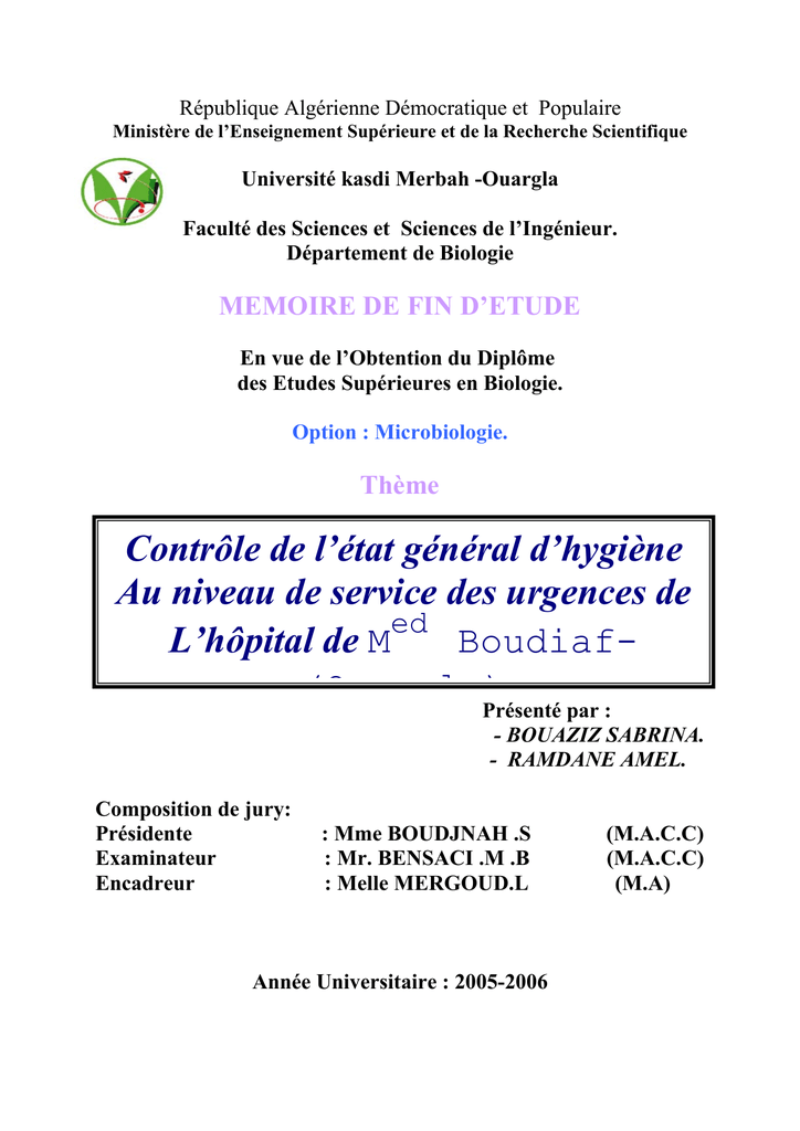 L`hygiène de l`environnement hospitalier.  Manualzz