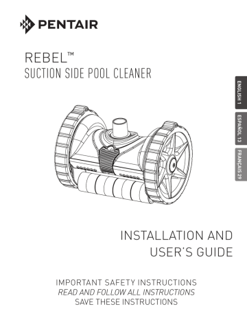 Pentair Pentair Rebel Suction-side Inground Pool Cleaner Owner Manual ...