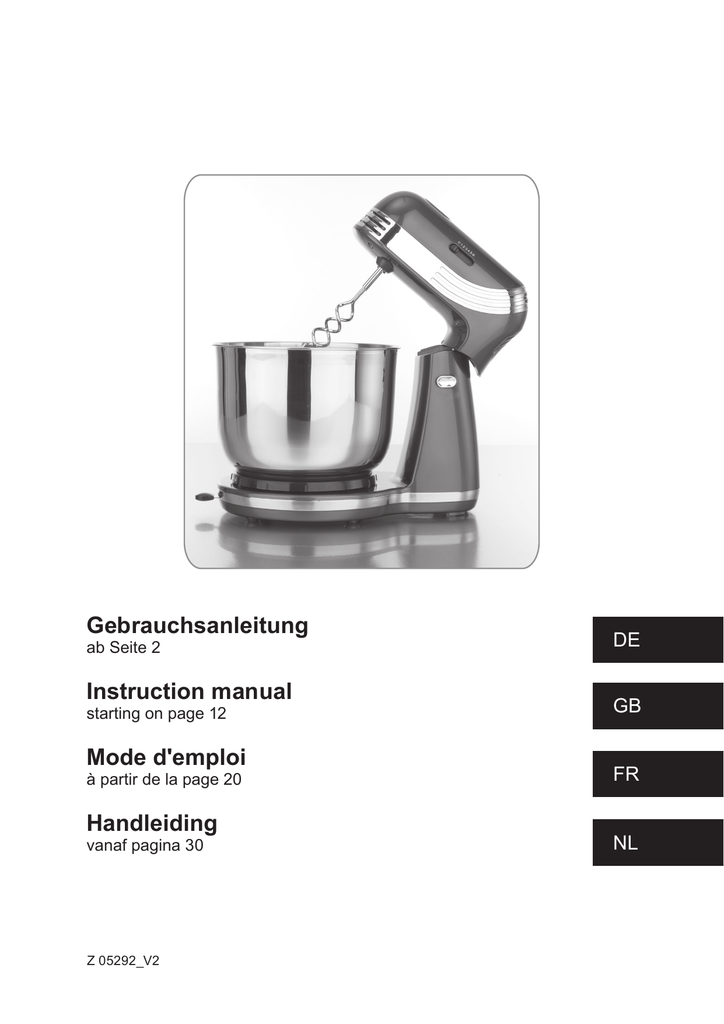 Gourmetmaxx Z 05292 XJ13406 Classico Owner Manual Manualzz