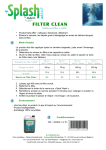 Instructions Nettoyeur filtre &agrave; sable Filter Clean