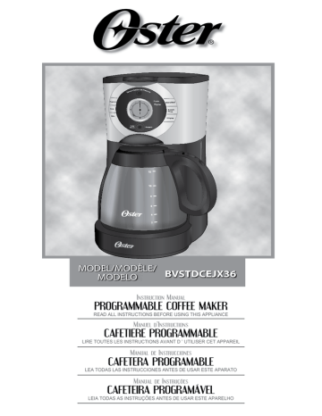 BVSTDCEJX36 Cafetera Programable de12 tazas | Manualzz