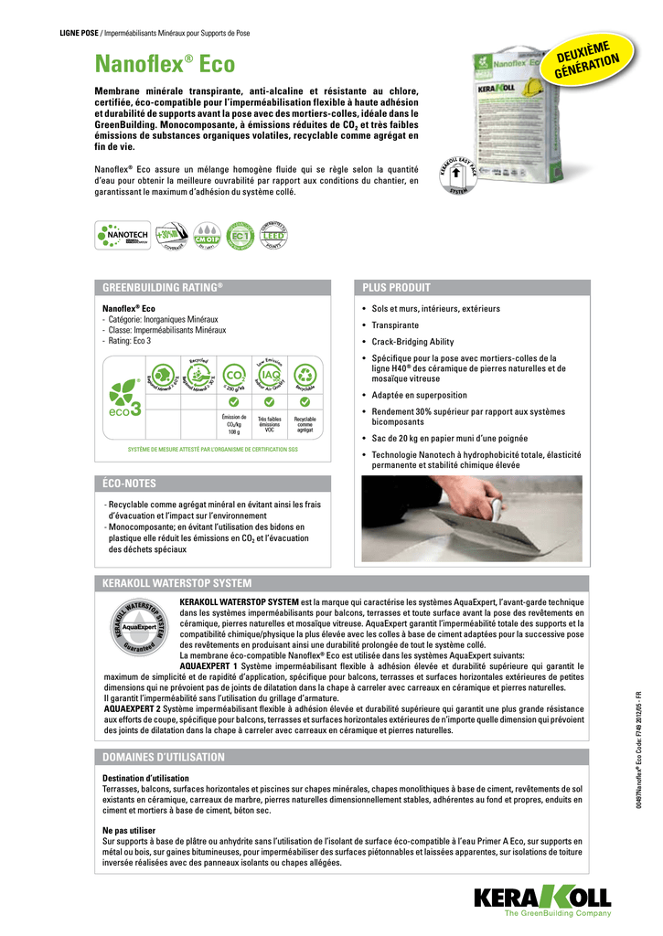 Membrane imperm/éable Gaine Nanoflex Eco