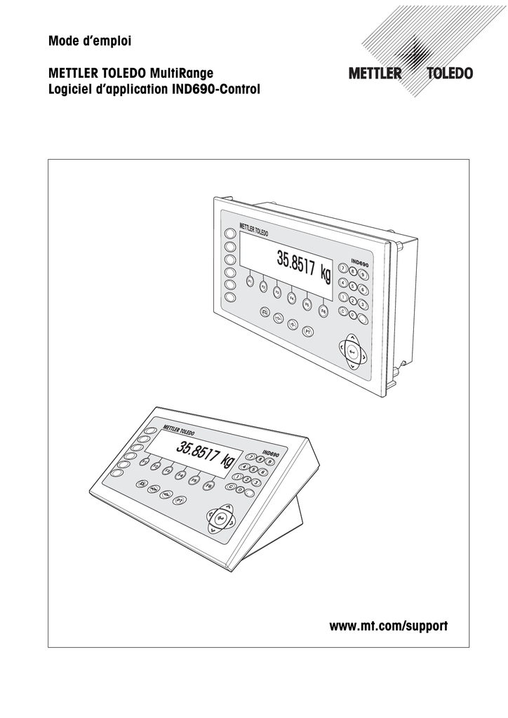 Mode d`emploi METTLER TOLEDO MultiRange Logiciel d | Manualzz
