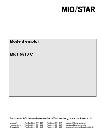 Mode d`emploi MKT 5510 C | Manualzz