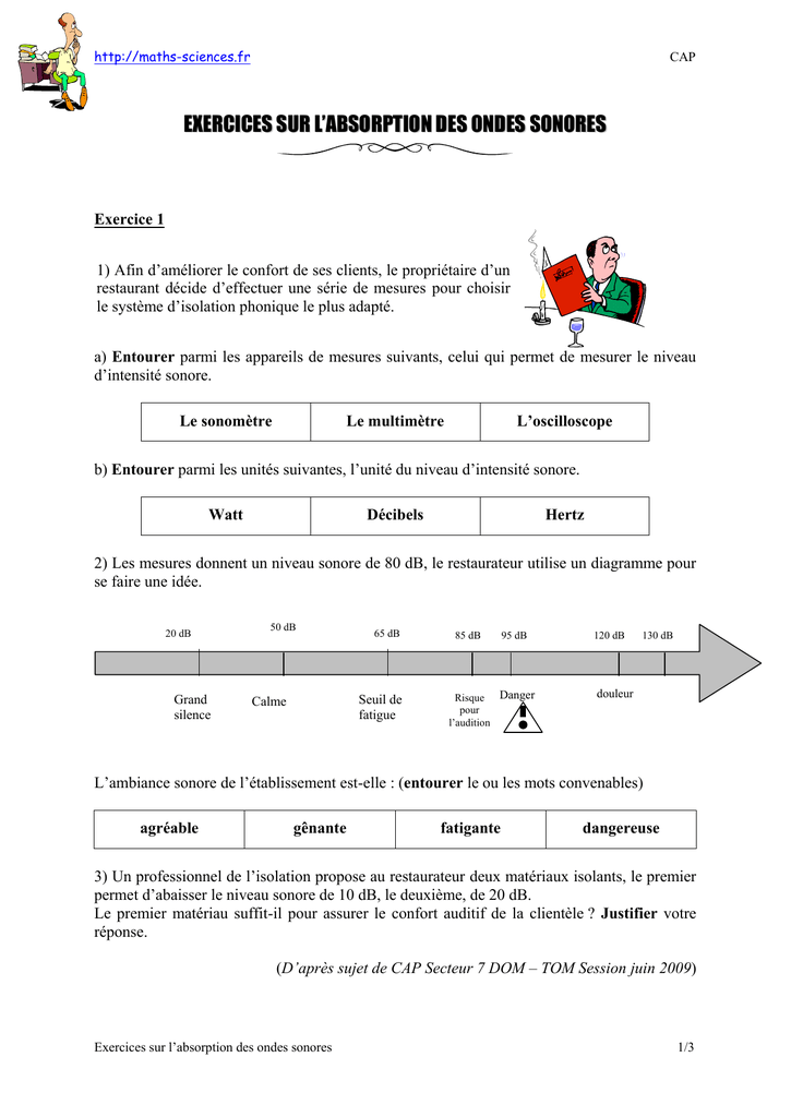 Emission Et Perception D'un Son Seconde Exercices Corrigés