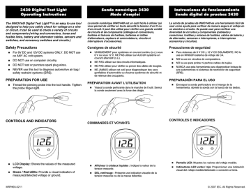 Innova 3430 Digital Test Light Owner Manual | Manualzz