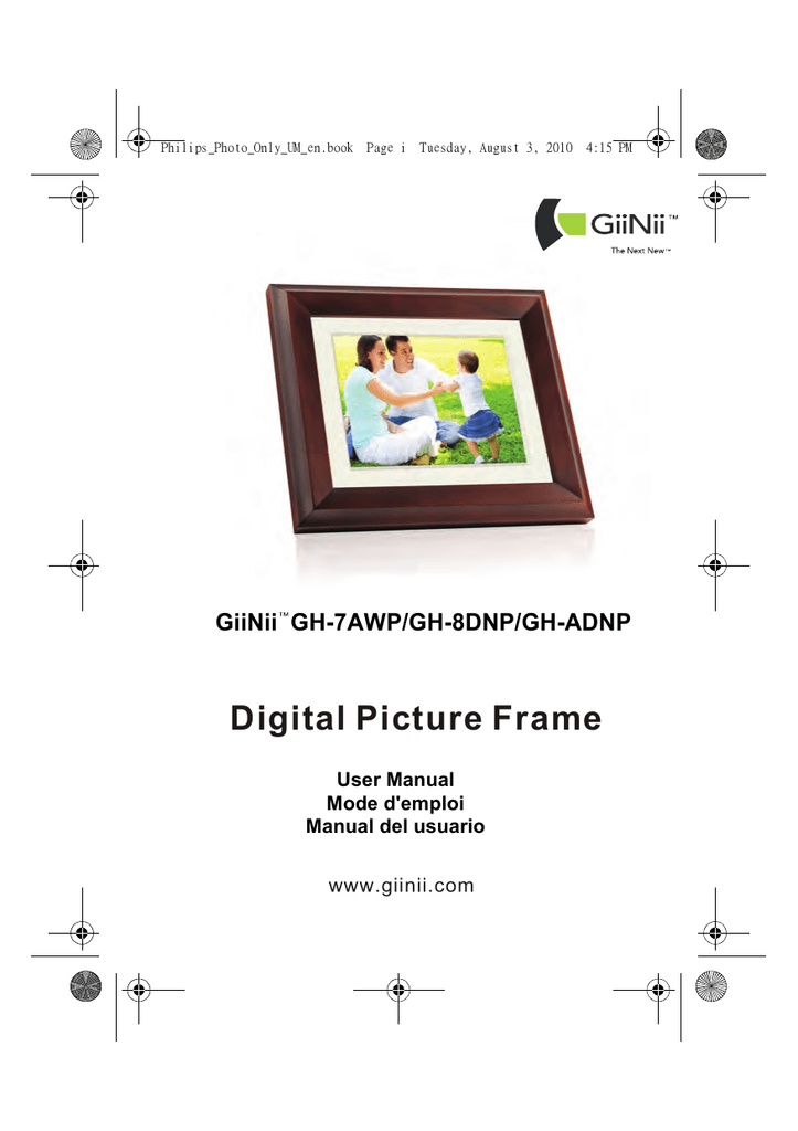 GiiNii GH8DNP Digital Picture Frame User Manual Manualzz