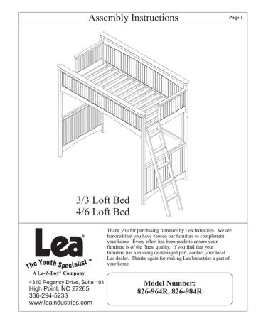 3 Loft Bed 4 6 Manualzz, Whalen Furniture Bunk Bed Assembly Instructions
