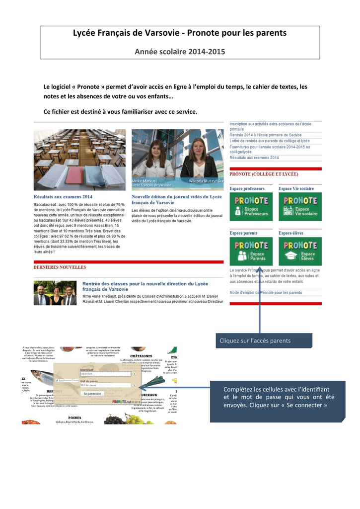 pronote connexion espace eleve